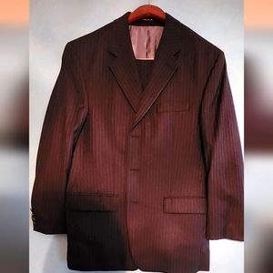 RALPH LAUREN Dark Blue Pin Stripe Suit 42 R Like New